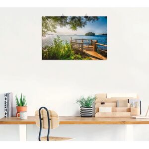 ARTLAND Wandbild Holsteinsche Schweiz Plöner See - Blau Leinwand 90x60cm ARTLAND Wandbild Holsteinsche Schweiz Plöner See - Blau Leinwand 90x60cm