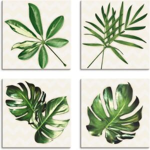 ARTland - Blätter mit Muster - beige - 30x30 cm - Canvas print ARTland - Blätter mit Muster - beige - 30x30 cm - Canvas print