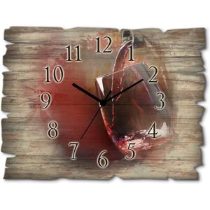 ARTLAND - Wein - Rotwein - 40x30 cm - Wanduhr ARTLAND - Wein - Rotwein - 40x30 cm - Wanduhr