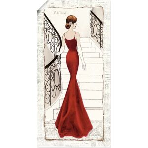 ARTland - Die schöne in Rot - 20x40 cm - Rot - Wall art ARTland - Die schöne in Rot - 20x40 cm - Rot - Wall art