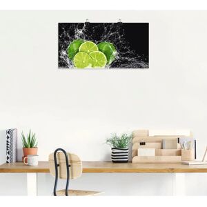 ARTLAND - Limone mit Spritzwasser - 40x20 cm - grün - Wandbild ARTLAND - Limone mit Spritzwasser - 40x20 cm - grün - Wandbild