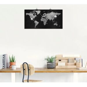 ARTLAND Weltkarte Glitzer - Schwarzes Wandbild - Für Innen & Außen ARTLAND Weltkarte Glitzer - Schwarzes Wandbild - Für Innen & Außen