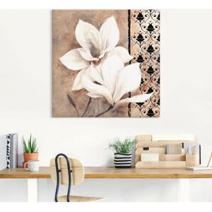 ARTLAND Klassische Magnolien Beiges Quadratisches Wandbild ARTLAND Klassische Magnolien Beiges Quadratisches Wandbild