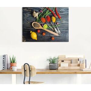 ARTLAND Gewürze in Metalllöffeln - 80x60 cm Wandbild ARTLAND Gewürze in Metalllöffeln - 80x60 cm Wandbild