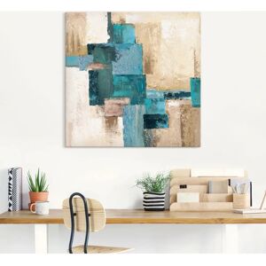 ARTLAND - Karos Abstrakt I beige-türkis - Wall art ARTLAND - Karos Abstrakt I beige-türkis - Wall art