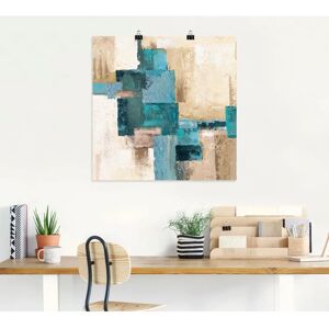 ARTland - Abstrakte Karos beige-türkis - Beige-Turquoise - Wall art ARTland - Abstrakte Karos beige-türkis - Beige-Turquoise - Wall art