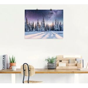 ARTLAND - Tannenwald im Schnee vorm Sternenhimmel - 60x45 cm - Poster ARTLAND - Tannenwald im Schnee vorm Sternenhimmel - 60x45 cm - Poster
