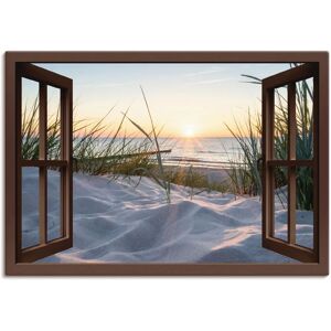 ARTLAND Beigebild Ostseestrand durchs Fenster - Landschaftskunst ARTLAND Beigebild Ostseestrand durchs Fenster - Landschaftskunst