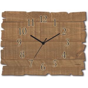 ARTLAND - Holzuhr dunkel - Braun - 40x30x0.6cm - Wall clock ARTLAND - Holzuhr dunkel - Braun - 40x30x0.6cm - Wall clock