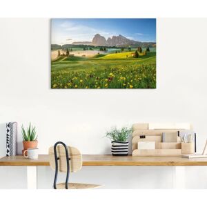 ARTLAND - Frühling auf der Seiser Alm - 90x60 cm - Grün - Wall art ARTLAND - Frühling auf der Seiser Alm - 90x60 cm - Grün - Wall art