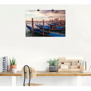 ARTLAND - Venedig Gondeln - 90x60 cm - blau - Wall art ARTLAND - Venedig Gondeln - 90x60 cm - blau - Wall art