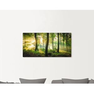 ARTLAND Herbst im Wald II Wandbild - Waldlandschaft, Grün, Leinwand & Aluminium ARTLAND Herbst im Wald II Wandbild - Waldlandschaft, Grün, Leinwand & Aluminium