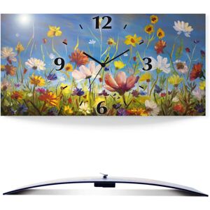 ARTLAND Wildblumenwiese Wanduhr - Bunt, 50x25cm, Funkuhr ARTLAND Wildblumenwiese Wanduhr - Bunt, 50x25cm, Funkuhr