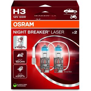 OSRAM Night Breaker Laser H3 - Long Range Headlight Bulb OSRAM Night Breaker Laser H3 - Long Range Headlight Bulb