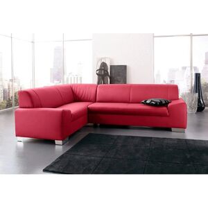 Domo Collection Alisson L-Form Sofa - Modern, Rot, 249cm Domo Collection Alisson L-Form Sofa - Modern, Rot, 249cm