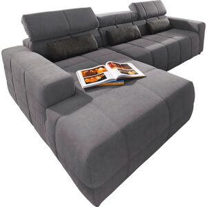 Domo Collection Brandon großes Ecksofa - Microfaser, Grau, 289x177x80 cm Domo Collection Brandon großes Ecksofa - Microfaser, Grau, 289x177x80 cm