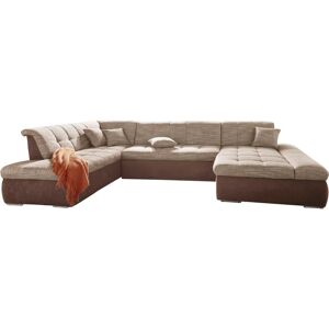 Domo Collection U-Form Sofa mit Bettfunktion & Armlehne Domo Collection U-Form Sofa mit Bettfunktion & Armlehne