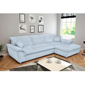 Domo Collection Franzi L-Form Sofa - Bezugsstoff, Blau Domo Collection Franzi L-Form Sofa - Bezugsstoff, Blau
