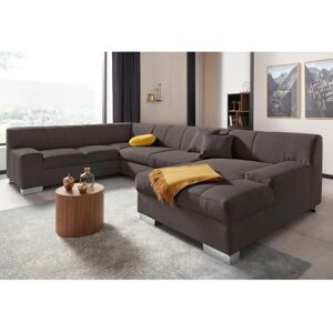 DOMO COLLECTION Bero U-Form Sofa - U-förmiger Mikrofasersofa DOMO COLLECTION Bero U-Form Sofa - U-förmiger Mikrofasersofa