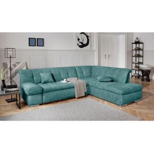 Domo Collection Mona L-Form Sofa - Mikrofas Chenille - Blau Domo Collection Mona L-Form Sofa - Mikrofas Chenille - Blau
