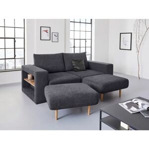 LOOKS BY WOLFGANG JOOP 3-Sitzer Sofa - Verwandlungssofa, Microflausch, Dunkelblau LOOKS BY WOLFGANG JOOP 3-Sitzer Sofa - Verwandlungssofa, Microflausch, Dunkelblau