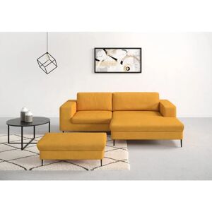 Domo Collection Modica L-Form Sofa - Modern, Gelb, Rechte Recamière Domo Collection Modica L-Form Sofa - Modern, Gelb, Rechte Recamière