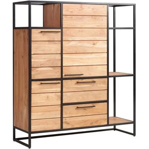 MID.YOU - VYSOKÁ KOMODA - Akácia - Fekete - Storage cabinet MID.YOU - VYSOKÁ KOMODA - Akácia - Fekete - Storage cabinet