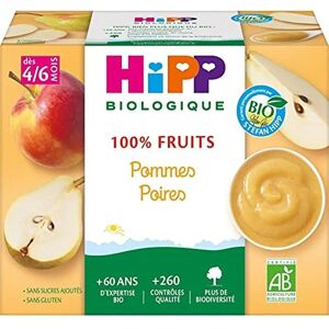 HIPP Purée de fruits bio pomme abricot - 4 pots - Publicité HIPP Purée de fruits bio pomme abricot - 4 pots - Publicité