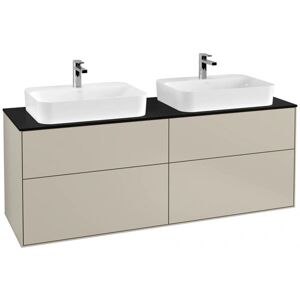 Villeroy und Boch Finion Waschtischunterschrank - 1600x603x501mm Schwarz Matt - Sand Matt Lackierung Villeroy und Boch Finion Waschtischunterschrank - 1600x603x501mm Schwarz Matt - Sand Matt Lackierung