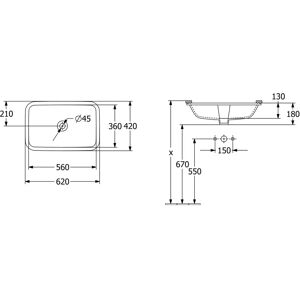 Villeroy & Boch Architectura Lavabo Sous-Plan Rectangulaire - Blanc Alpin - Publicité Villeroy & Boch Architectura Lavabo Sous-Plan Rectangulaire - Blanc Alpin - Publicité