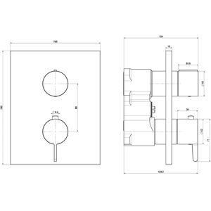 Villeroy & Boch Villeroy & Boch Conum Brushed Gold Thermostat - Thermostat Villeroy & Boch Villeroy & Boch Conum Brushed Gold Thermostat - Thermostat