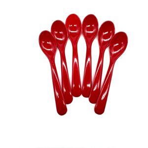 Kimmel - Egg Spoon Set - Red - Plastic - Cutlery Kimmel - Egg Spoon Set - Red - Plastic - Cutlery