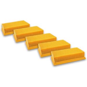 vhbw 5x Flat Pleated Filter Replacement - Vacuum Cleaner Filter Element - Yellow vhbw 5x Flat Pleated Filter Replacement - Vacuum Cleaner Filter Element - Yellow