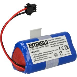 EXTENSILO - Battery compatible with Ecovacs Dora CEN330, CEN331, CEN332, CR330, CR331, CR332, CR333 robot vacuum EXTENSILO - Battery compatible with Ecovacs Dora CEN330, CEN331, CEN332, CR330, CR331, CR332, CR333 robot vacuum