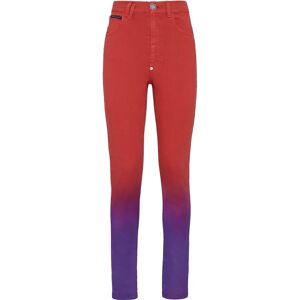 Philipp Plein Denim Super Hoge Taille Jegging - Broeken Philipp Plein Denim Super Hoge Taille Jegging - Broeken