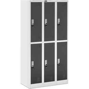 Fromm & Starck Grey Metal Storage Locker - Secure 6 Compartments Fromm & Starck Grey Metal Storage Locker - Secure 6 Compartments