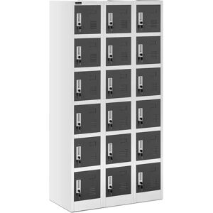 Fromm & Starck Grey Metal Storage Locker - 18 Compartments Fromm & Starck Grey Metal Storage Locker - 18 Compartments