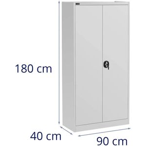 Fromm & Starck Grey Metal Cabinet - 180cm, 4 Shelves - Office Storage Fromm & Starck Grey Metal Cabinet - 180cm, 4 Shelves - Office Storage