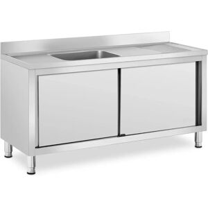 Royal Catering Stainless Steel Kitchen Sink with Cabinet - 500x400x240 mm - Commercial Royal Catering Stainless Steel Kitchen Sink with Cabinet - 500x400x240 mm - Commercial