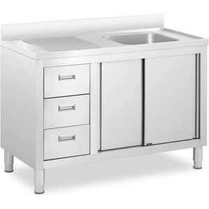 Royal Catering Stainless Steel Commercial Kitchen Sink - Large Basin - 400x400x300 mm - RC-IKS08 Royal Catering Stainless Steel Commercial Kitchen Sink - Large Basin - 400x400x300 mm - RC-IKS08