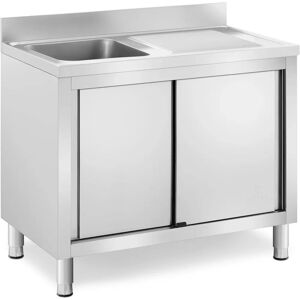 Royal Catering Stainless Steel Commercial Kitchen Sink Unit RC-IKS11 - 1 Basin Royal Catering Stainless Steel Commercial Kitchen Sink Unit RC-IKS11 - 1 Basin