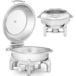 Royal Catering Chafing Dish - Round with Viewing Window - 5.5 L Royal Catering Chafing Dish - Round with Viewing Window - 5.5 L