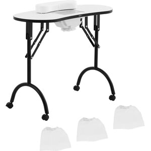 Opvouwbare Nageltafel - Wit - 4 Wielen - Aspirator - PHY-MT-14 Opvouwbare Nageltafel - Wit - 4 Wielen - Aspirator - PHY-MT-14