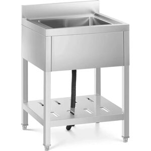 Royal Catering Stainless Steel Commercial Kitchen Sink - 1 Basin - 40x40x25.5cm - Model RCSSS-60X60-S Royal Catering Stainless Steel Commercial Kitchen Sink - 1 Basin - 40x40x25.5cm - Model RCSSS-60X60-S