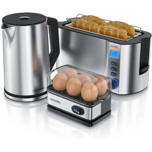Arendo Küchenset - Silber - Wasserkocher, Toaster, Eierkocher Arendo Küchenset - Silber - Wasserkocher, Toaster, Eierkocher
