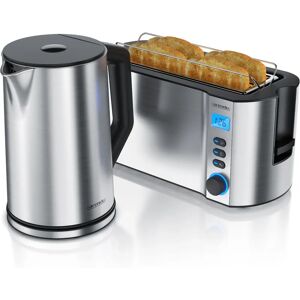 Arendo Edelstahl Wasserkocher 1,5l Temperaturwahl & 4-Scheiben Toaster - Küchengeräte Arendo Edelstahl Wasserkocher 1,5l Temperaturwahl & 4-Scheiben Toaster - Küchengeräte