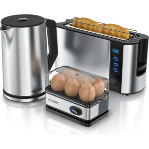 Arendo Silber Küchen-Set - Eierkocher, Toaster & Wasserkocher Arendo Silber Küchen-Set - Eierkocher, Toaster & Wasserkocher