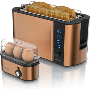 Arendo Kupfer 4-Scheiben Toaster und Eierkocher-Set Arendo Kupfer 4-Scheiben Toaster und Eierkocher-Set