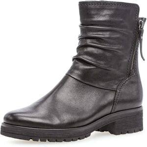 Gabor Zola Women's Black Leather Biker Boots - Womens Footwear Gabor Zola Women's Black Leather Biker Boots - Womens Footwear