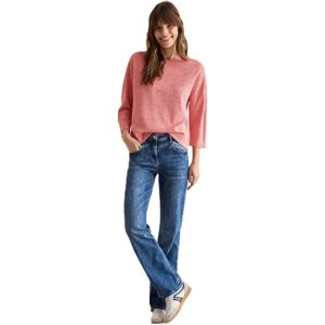 Cecil Model L Sappige Oranje Melange Casual 3/4 Mouw Shirt Cecil Model L Sappige Oranje Melange Casual 3/4 Mouw Shirt